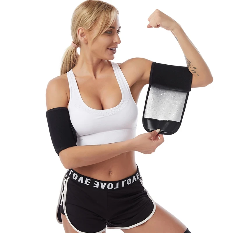 1Pair Arm Slimming Shapers Compression Wrap Sport Sauna Sweat Bands for Weight Loss Women Workout Fitness Arm Trimmer Straps