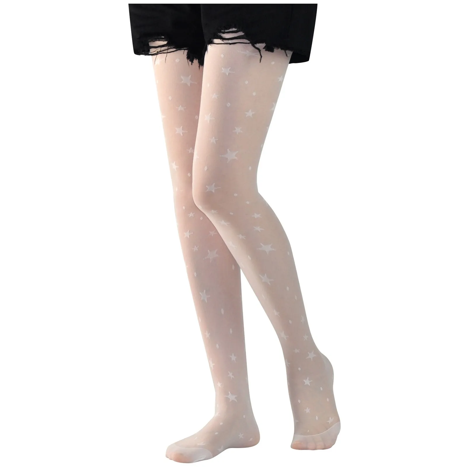 Women\'s Sexy Ultra Thin Star Jacquard Pantyhose Transparent Leggings Anti Hook Black Stockings Warm Tights for Women Winter
