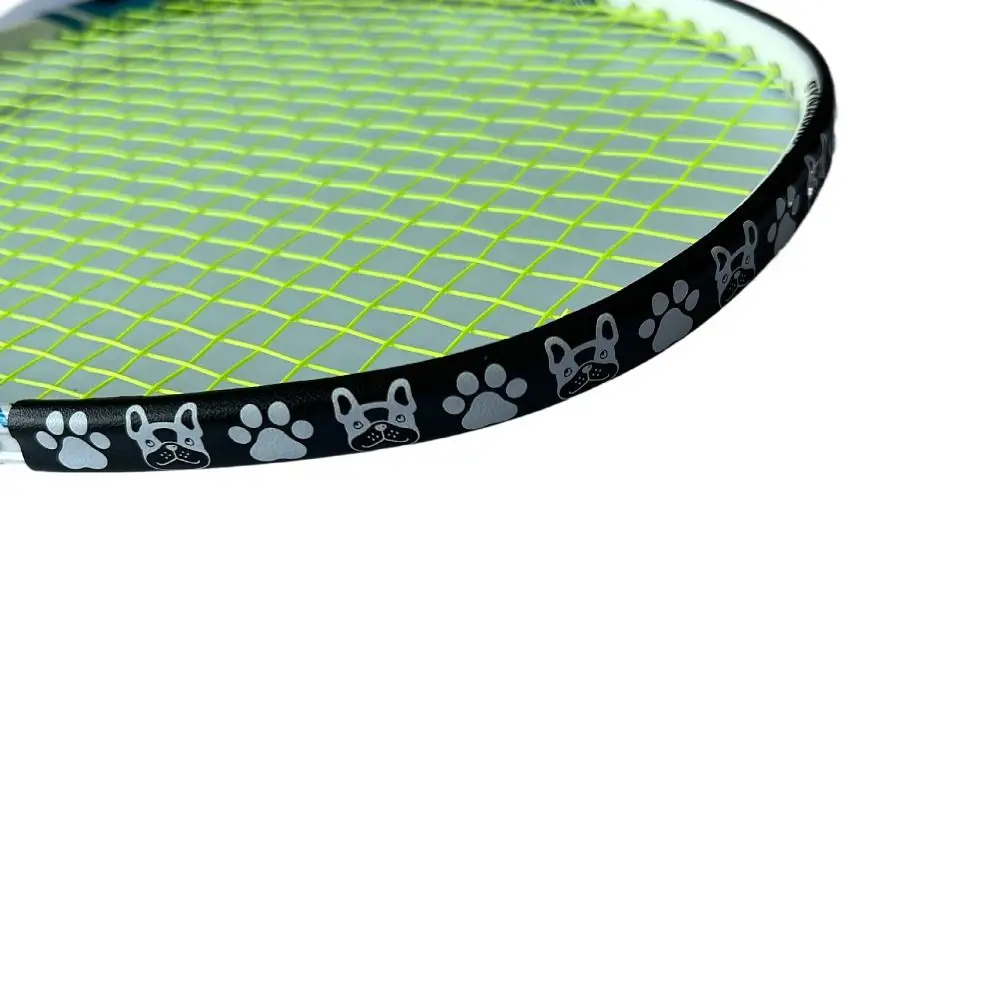 Scratch Prevent Badminton Racket Head Edge Protector Reduce Impact And Friction Dog Pattern Racket Edge Protector Tape