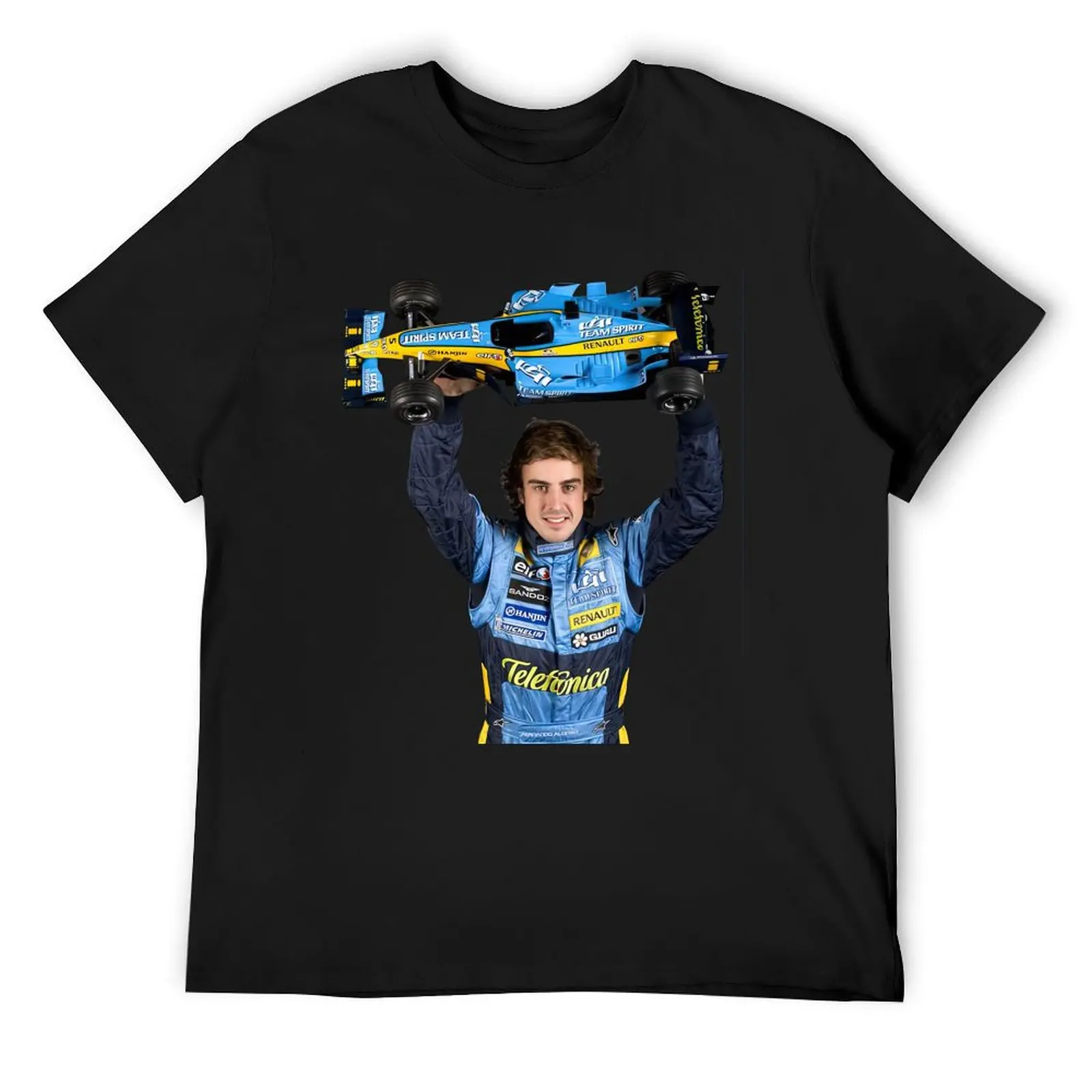 

fernando alonso car T-Shirt graphic shirts plus size tops summer top slim fit t shirts for men