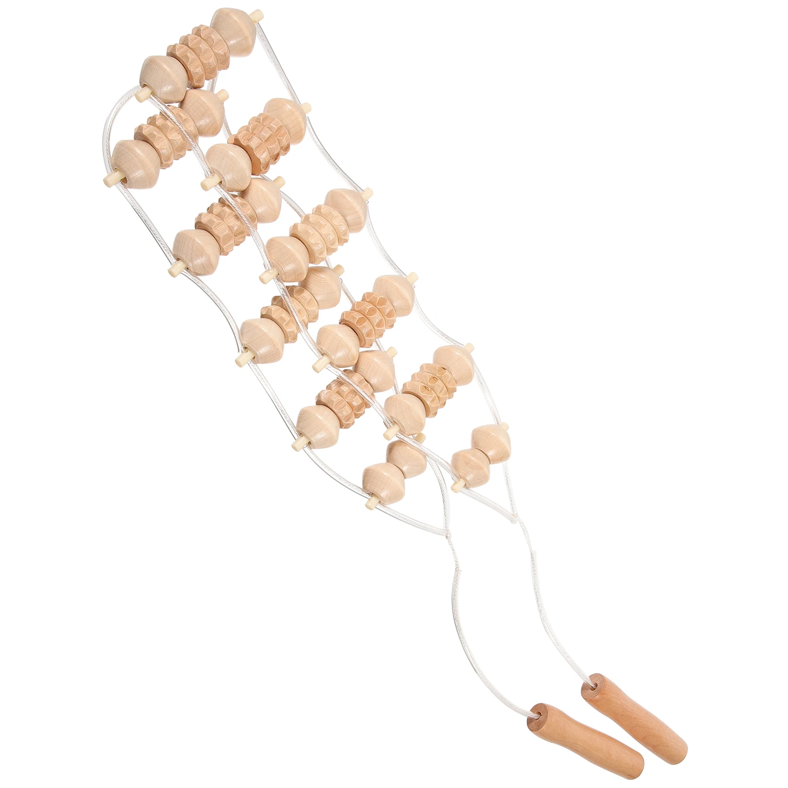 

Handheld Back Massager Roller for Neck Stretching Tool Rope Stick Knots Remover Body Massager Portable Muscle Relaxer belly bar