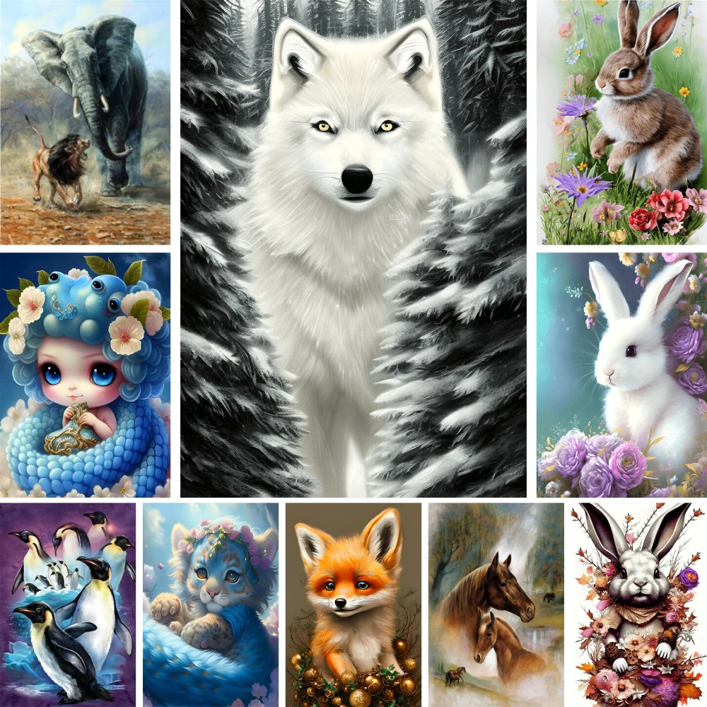 Fantasy Animals Fox DIY Paint By Numbers Kit Oil Paints 40*50 Oil Painting Wall Paintings For Kids Handicraft Wall Art Handiwork