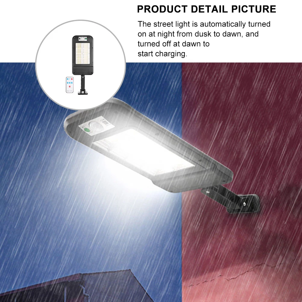 

Solar Street Waterproof Street Lamp Outdoor LED Lighting Device ABS PP Material Dusk to Mount Waterproof