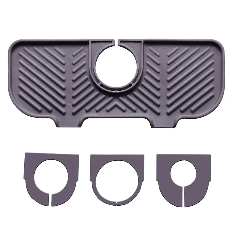 Silicone Drain Pad Soap Box Rack de drenagem Escova de limpeza Suporte de armazenamento Suporte de esponja de cozinha Acessórios torneira do banheiro Novo