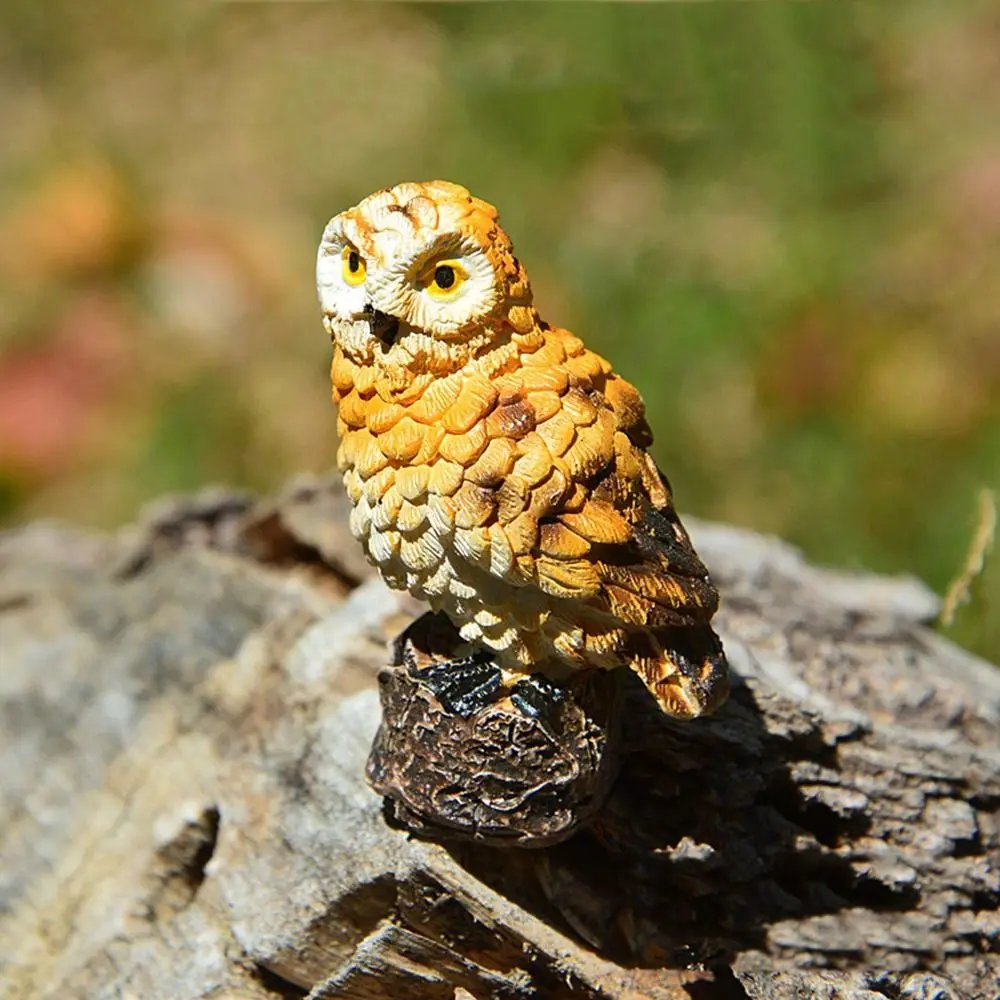 

Durable Owl Owl Figurine Weatherproof Simulation Resin Crafts Resin Garden Accessories Home Decor