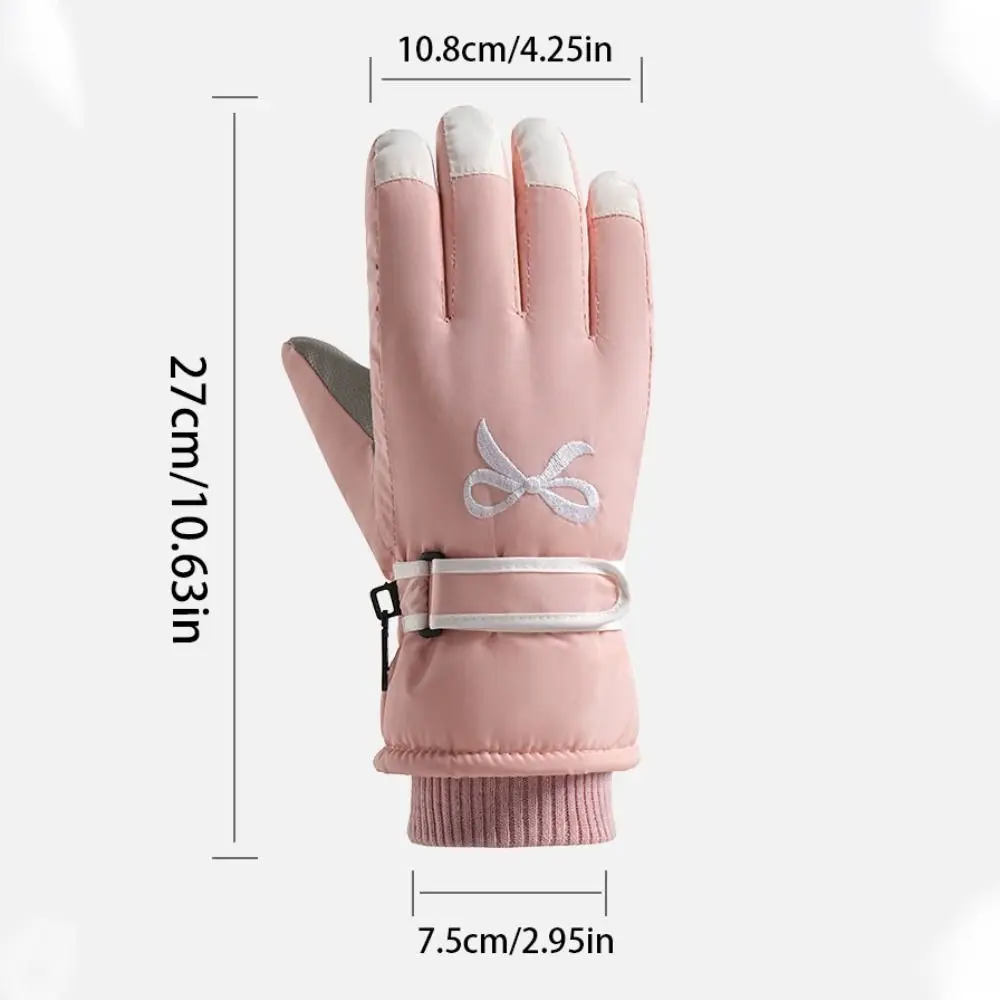 Touchscreen Gloves Skiing Gloves Full Finger Bow Winter Warm Gloves Cycling Equipment Motorcycle Accessories Motorcycle Gloves