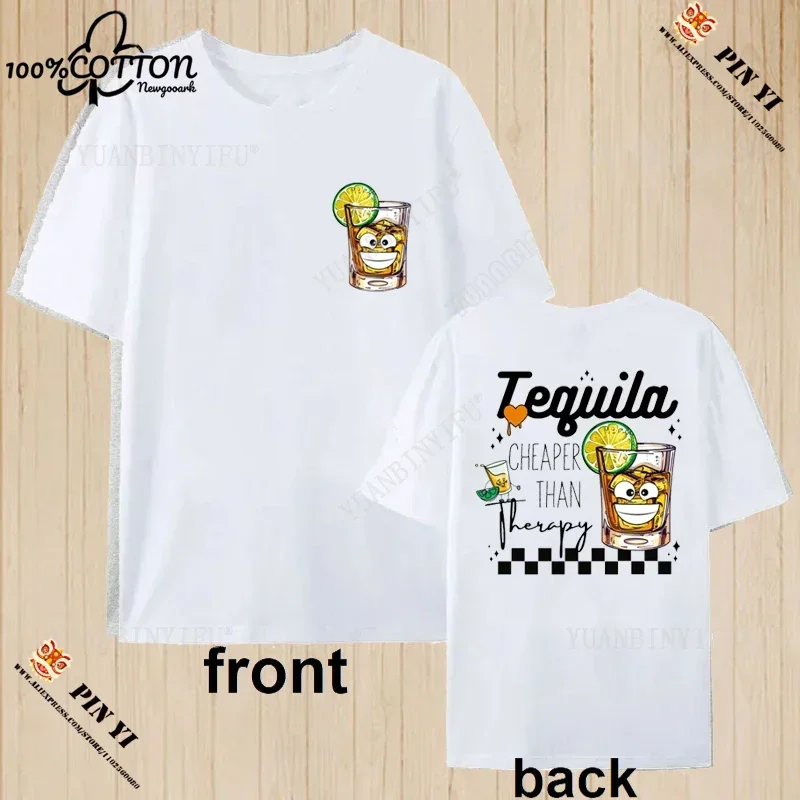 قائمة جديدة أزياء تيكيلا أرخص من العلاج للجنسين قمم مريحة البساطة فضفاضة الشارع الشهير Crewneck تي شيرتات قطن #3