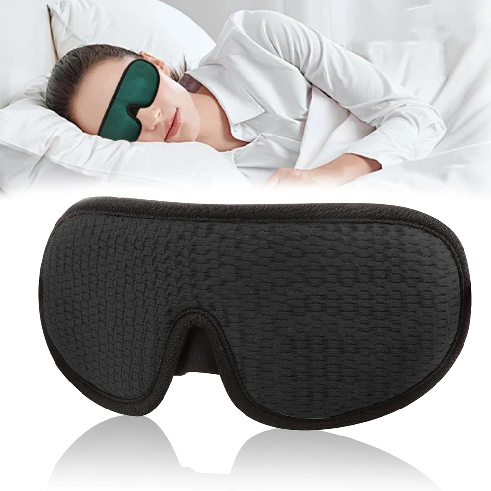 

3D Eye Mask for Sleeping Blackout Sleep Mask Men Women Adjustable Strap Breathable Blindfold Nap Plane Travel Essentials