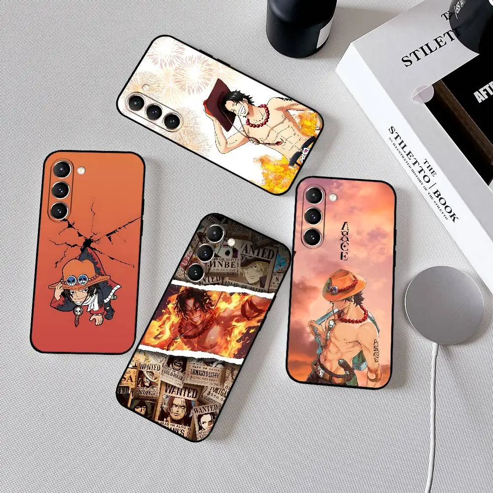 

ASCE C-Portgas D S-Ace Phone Case Black Ultra-thin Shockproof Case For Samsung S24/S25/S22/S30/Note20/Lite/Ultra/5G/Plus/FE