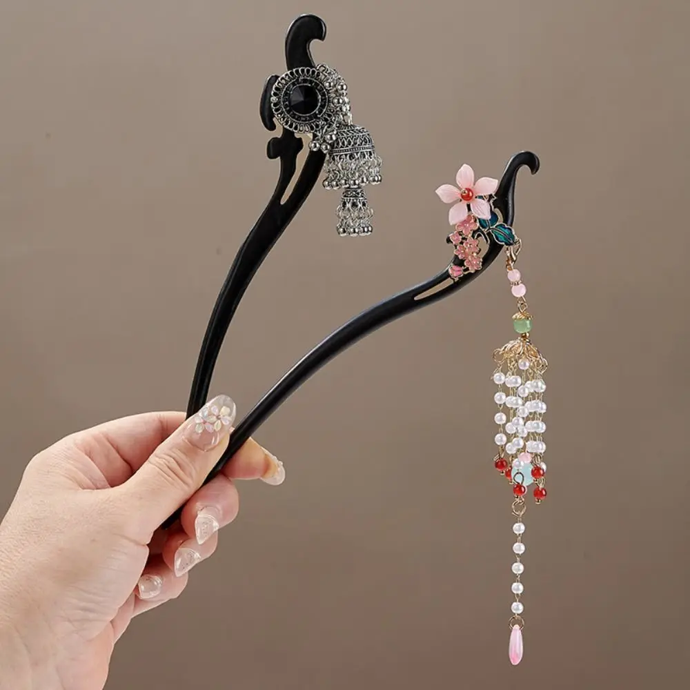 

Wood Sandalwood Hair Stick Tassel Ancient Style Chinese Style Hairpin Girl Hair Accessories Cheongsam Hair Chopstick
