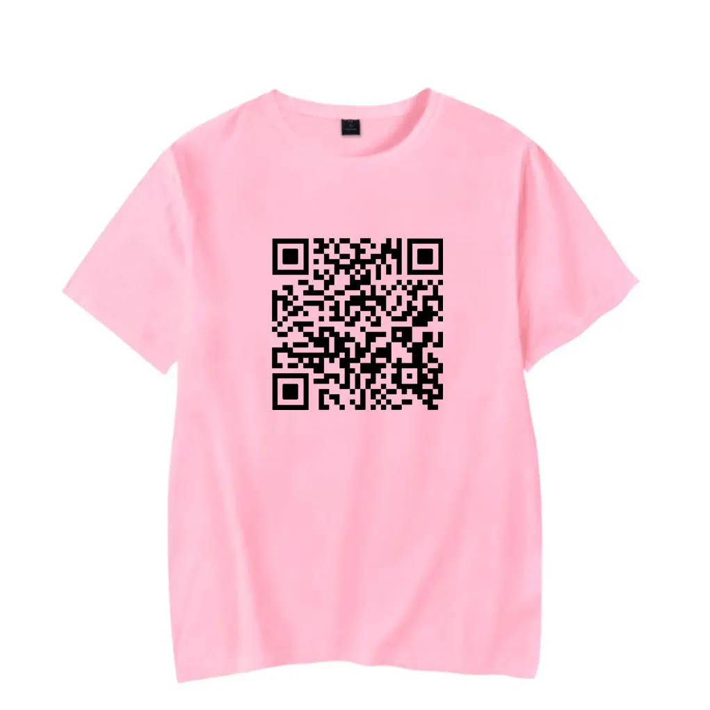 Funny  QR Code T-Shirt Fu You QR Code Tee funny christmas tee  Crewneck Short Sleeve  Tshirt Men/women  novelty   Top