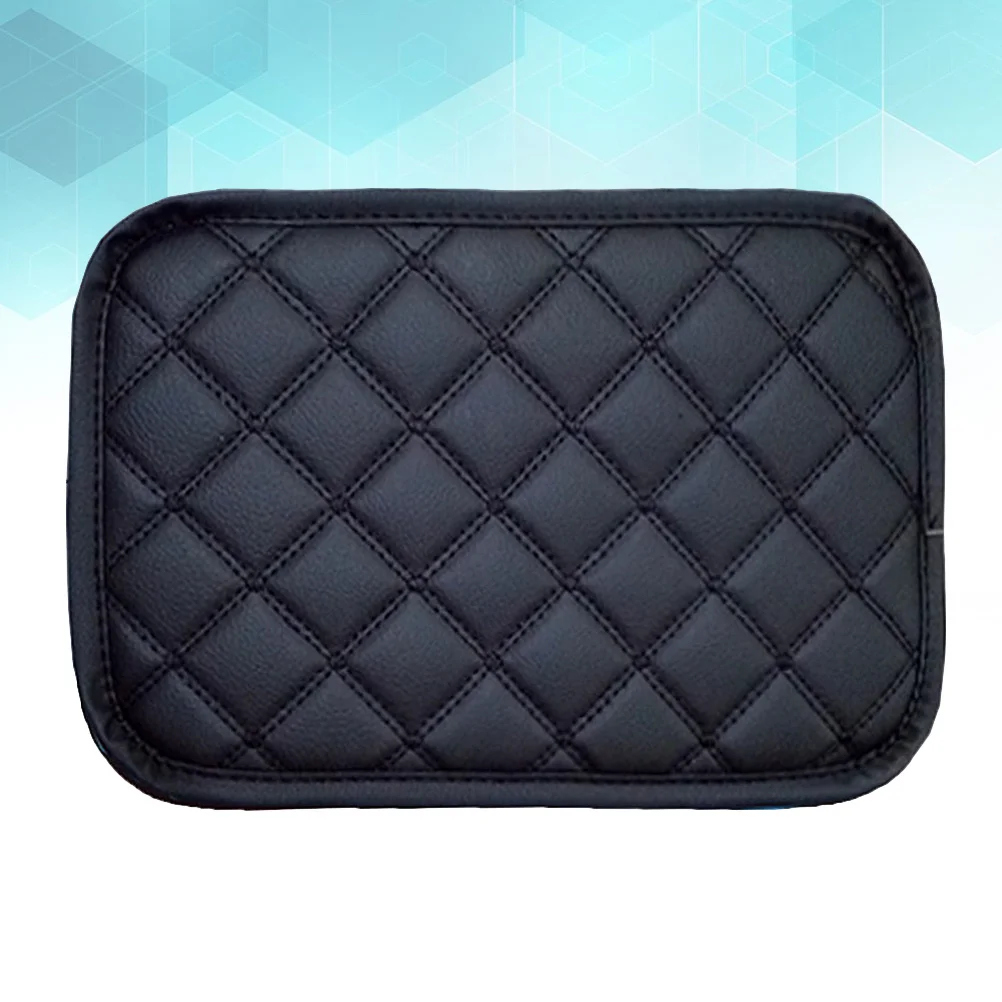 

Universal Car Armrest Box Pad Durable PU Soft Sponge Non Slip Fit Perfect Car Armrest Console Box Pad Black String