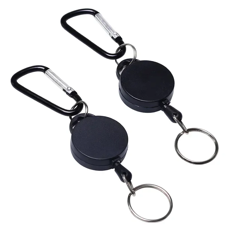 1pcs Retractable Badge Reel ID Card Lanyard Name Tag Metal Key Chain Ring Belt Clip Pull Keyring Id Badge Holder Badge Clip image 5