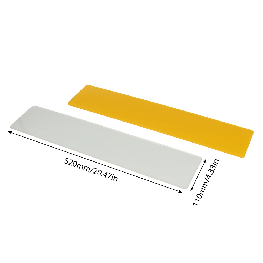 2pcs Car License Plates European & UK Blank Front Rear Standard Arcylic Number Plate With Reflective Car Exterior Accessories
