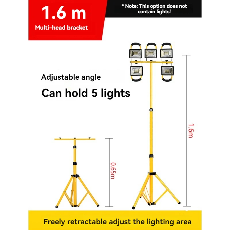 Led Light Bracket Portable Telescopic Stall Light Night Market Stadium Square Car Repair Lighting Site Tripod