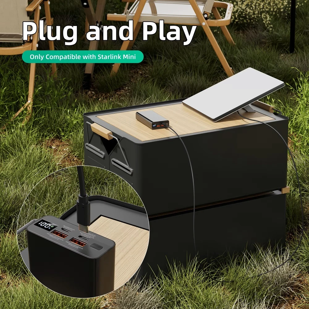 Starlinkミニ充電用電源ケーブル,タイプCからDCケーブル,防水,屋外ジャック,ミニアクセサリー