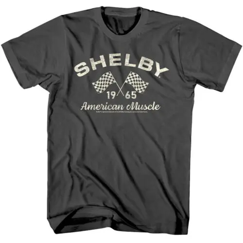 Shelby American Muscle 1965 Men's T-Shirt Checkered Flags Racing Car Carroll Cob