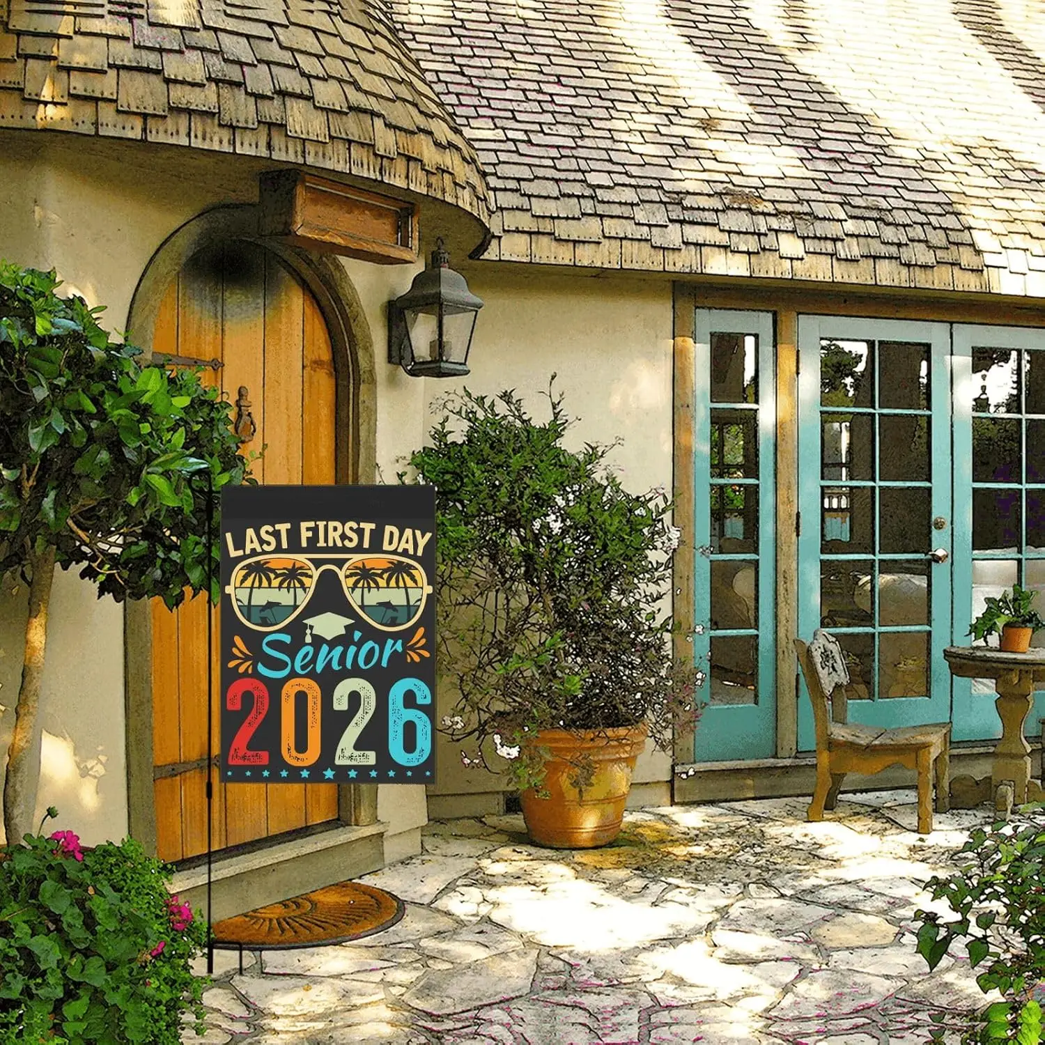 فئة يوم الأول من My Lasts لعام 2026 كبار العودة إلى المدارس 2026 علم الحديقة الموسمي 12 × 18 لافتة حديقة مضحكة مزدوجة الجوانب f AAO