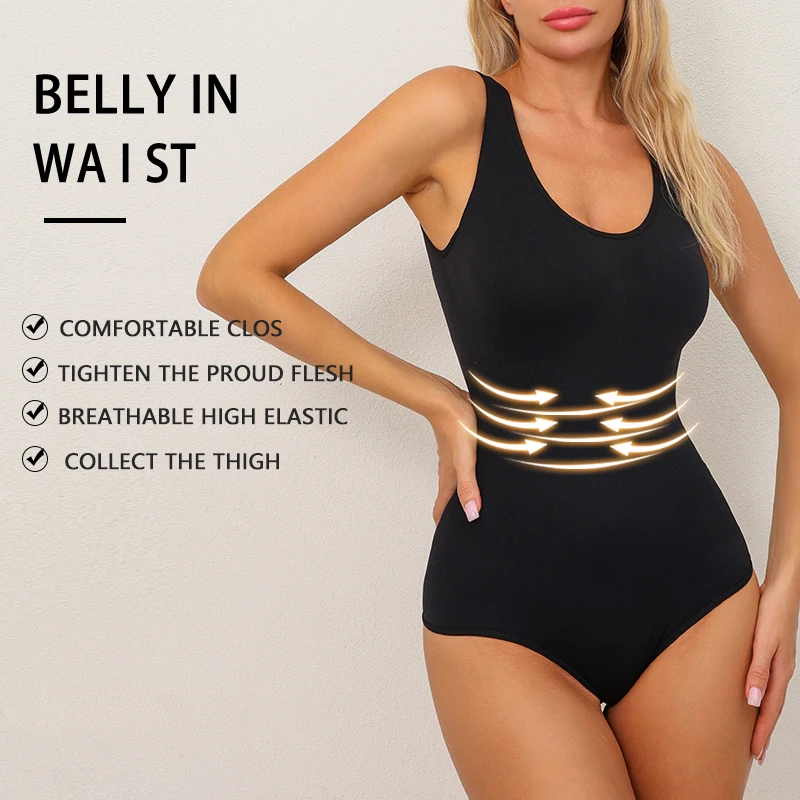 One Piece Seamless Shapewear Women Tummy Control Corset Bodysuit Butt Lift Full Body Shaper Comfortable Slimming Belly Underwear