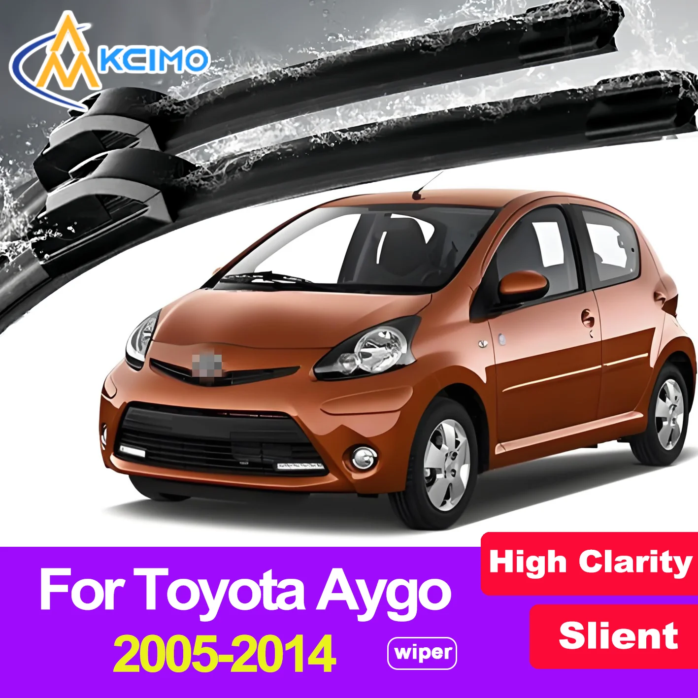 

2PCS HD Car Windscreen Wipers for Toyota Aygo AB10/AB20/AB30 2005-2014 Peugeot 107 Citroën C1 Front Windshield Accessories 2014