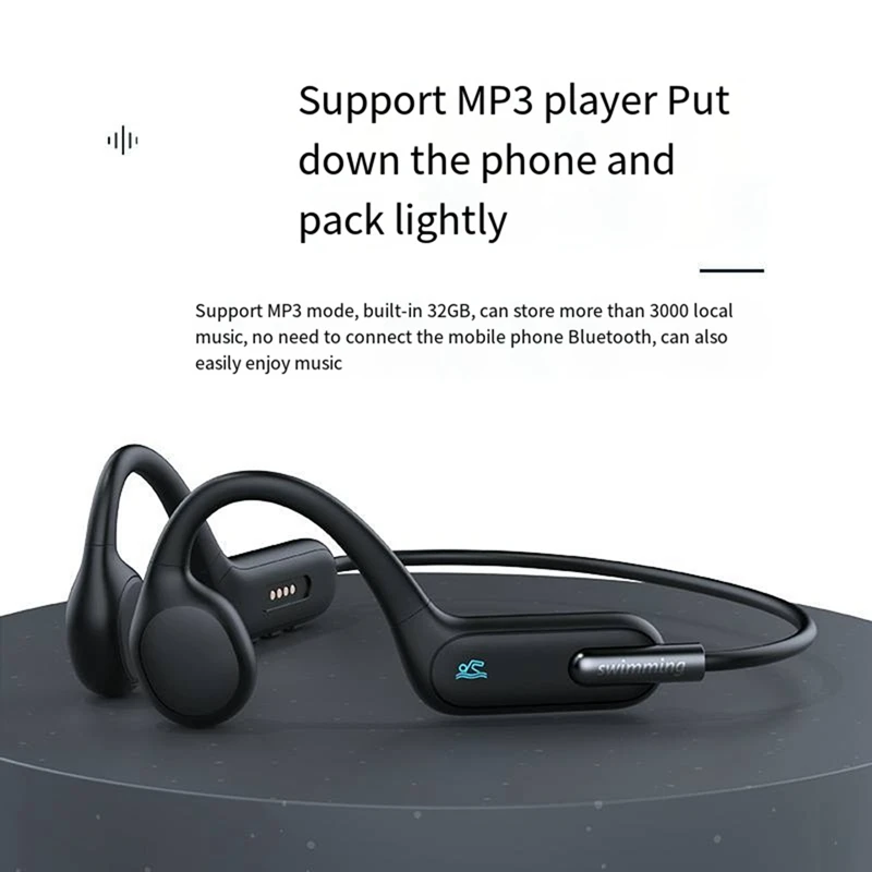 New X6 Bone Conduction Bluetooth Wireless Headset Waterproof Swimming Neck-Hanging Headset Running IPX8 Waterproof