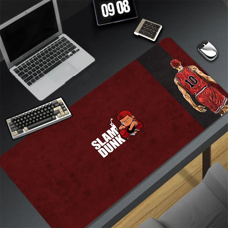 Japan Anime Mouse Pad Laptop Basketball Slam Dunk Keyboard Rug Black And White Manga Mousepad PC Gamer Cabinet Desk Mat Carpet