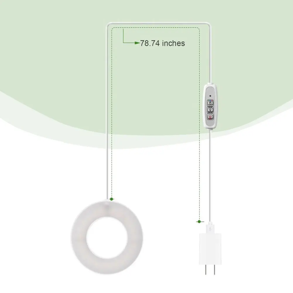 

Full Spectrum Plant Growing Lamp 3/9/12H Timer LED Halo Plant Lamp 4 Dimmable Levels Under Cabinet Plant Lamp for Indoor Plants