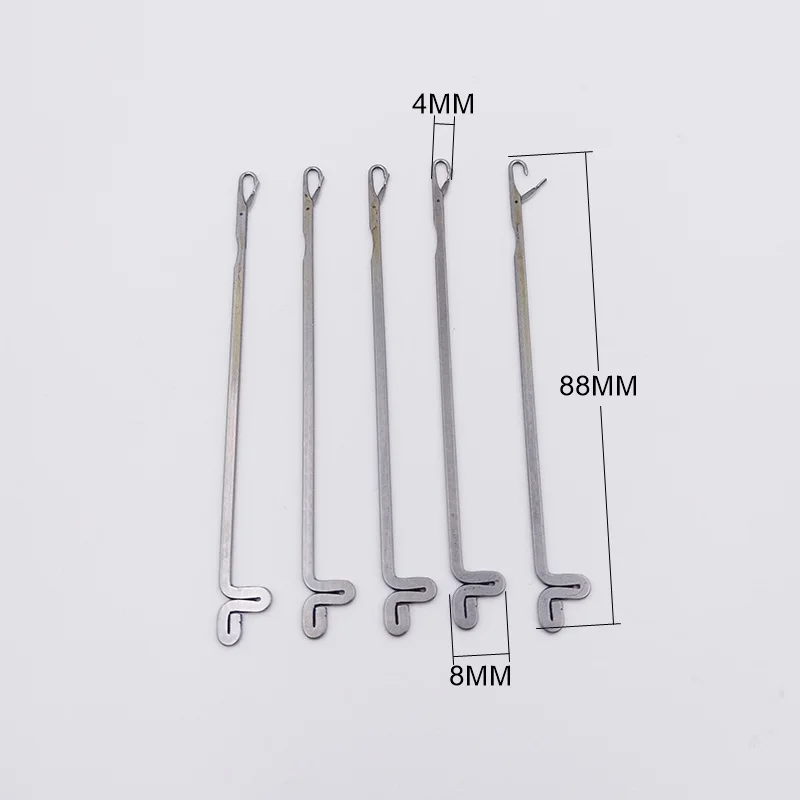 6PCS Crochet Threading Machine Beading Needle DIY Jewelry Making Bracelet Knitting Tool Carpet Wig Hook Tongue Needle Tool