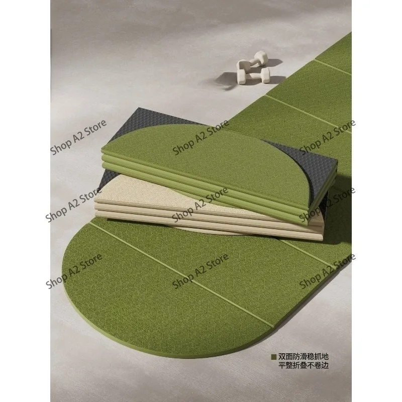 Foldable Extra Thick 10mm Yoga Mat 190x66cm, Non-Slip Noise Reduction Fitness Mat for Home Gym, Anti-Sweat Exercise Cushion