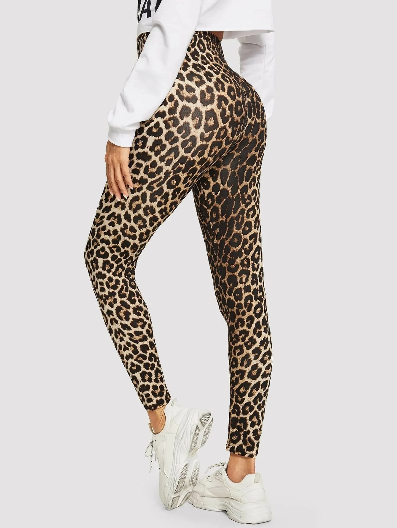 

Brown Leopard Print Women's High Waisted Leggings, Ultra-Soft Stretch Slim Leggings, Cheetah Pattern Skinny Pants for Everyday