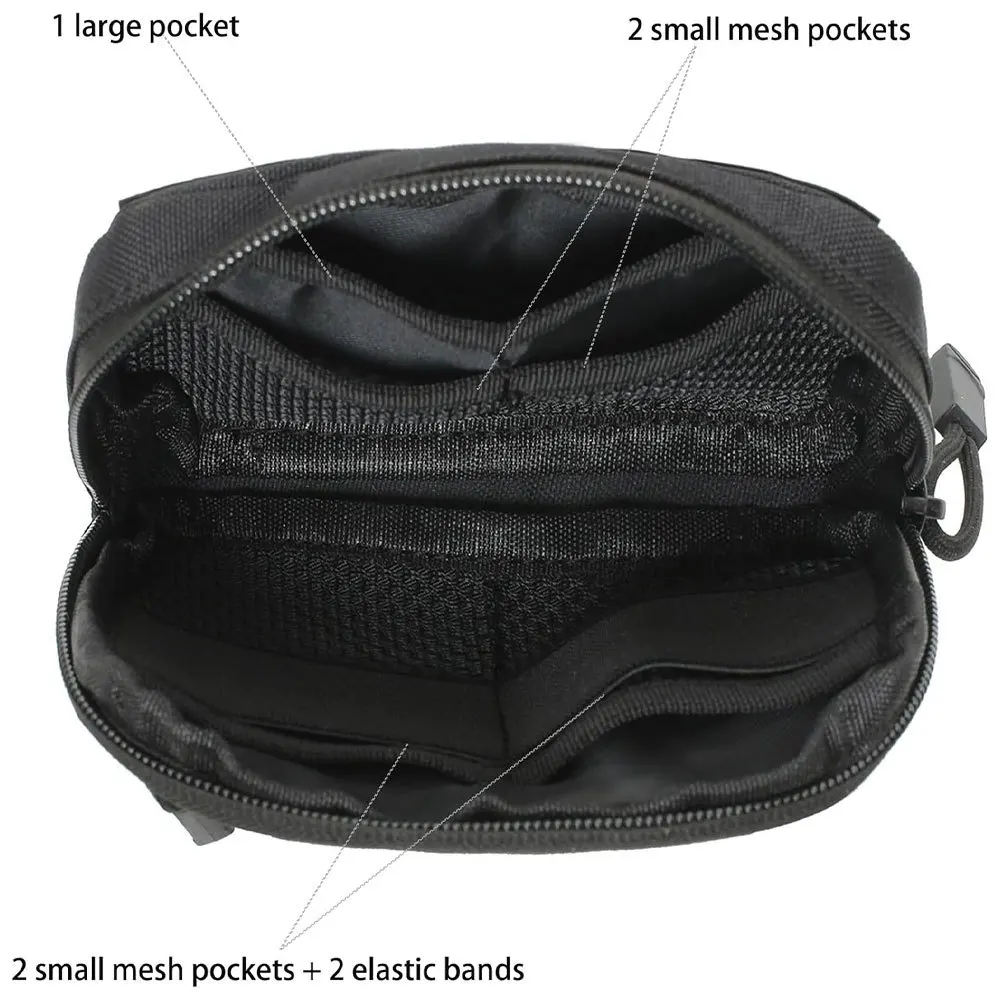 حقيبة إكسسوارات خارجية EDC حقيبة خصر، حقيبة تخزين عملية صغيرة للسفر والمشي لمسافات طويلة، حقيبة خصر عصرية للرجال، محفظة للهاتف المحمول