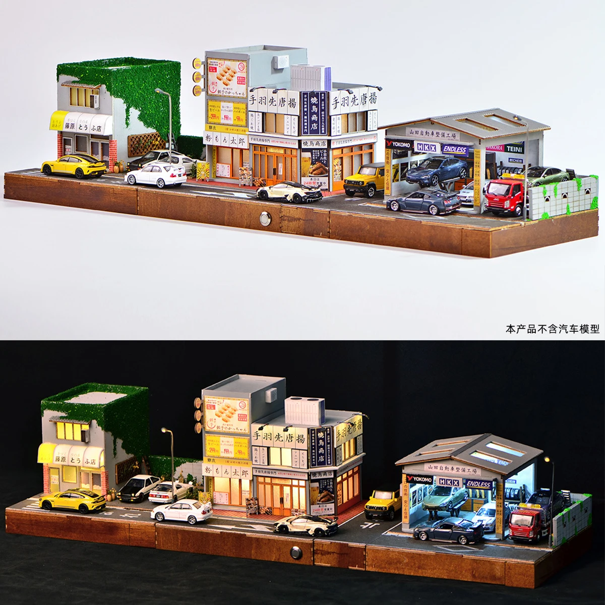 

Набор диорам с японскими уличными сценами в масштабе 1:64 - Сборная миниатюрная модель для демонстрации автомобилей и фотосъемки