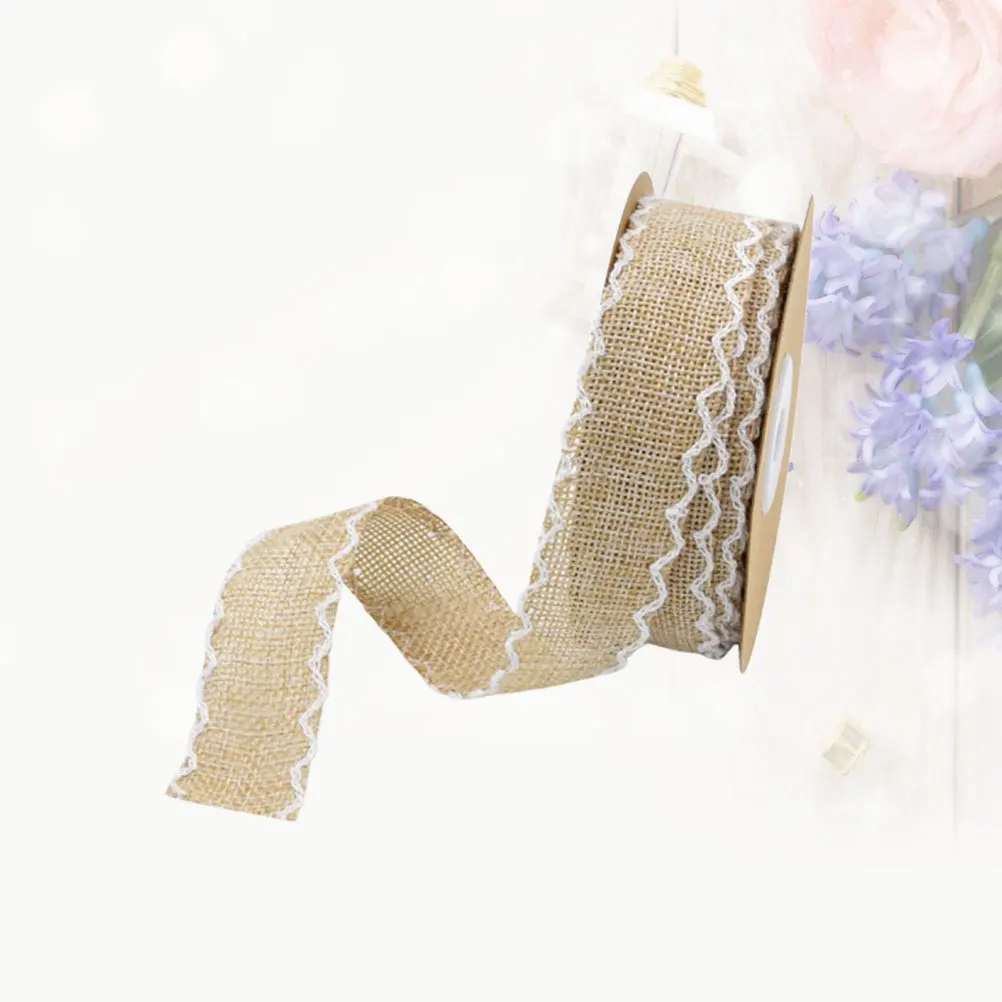

10 Yards Linen Ribbon For Home Decor Wavy Brim Diy Gift Wrapping Party Packaging Band Reusable Fresh Flower Craft Ribbon