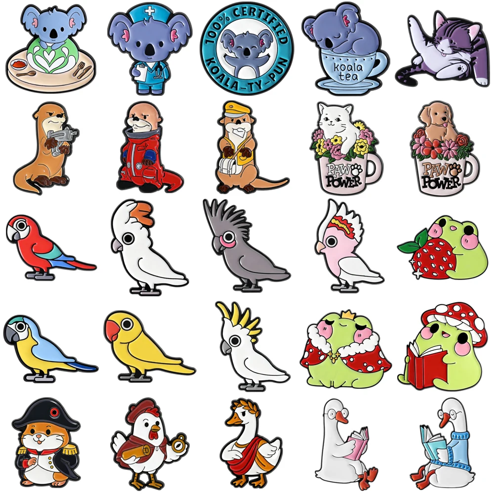 Buntes Tier, entzückende Multi-Form-Haustier-Emaille-Anstecknadeln, anthropomorphes Haustier-Broschen, Anstecknadel, Schmuck, Geschenke für Bücherwurm-Freunde