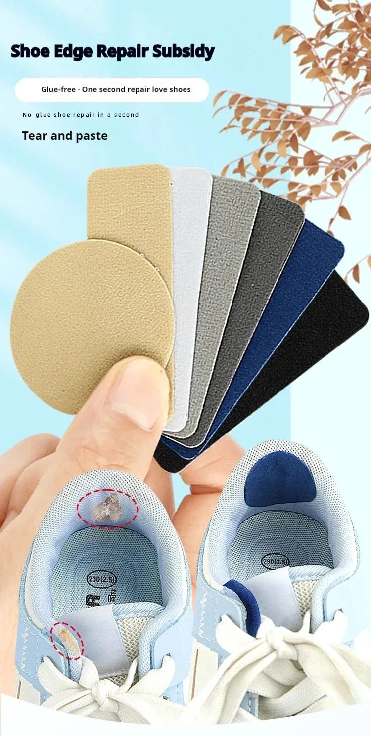 6PCS Shoe Repair Patches for Heel and Inner Lining Wear Self-Adhesive Repair Stickers for Sneakers Shoes