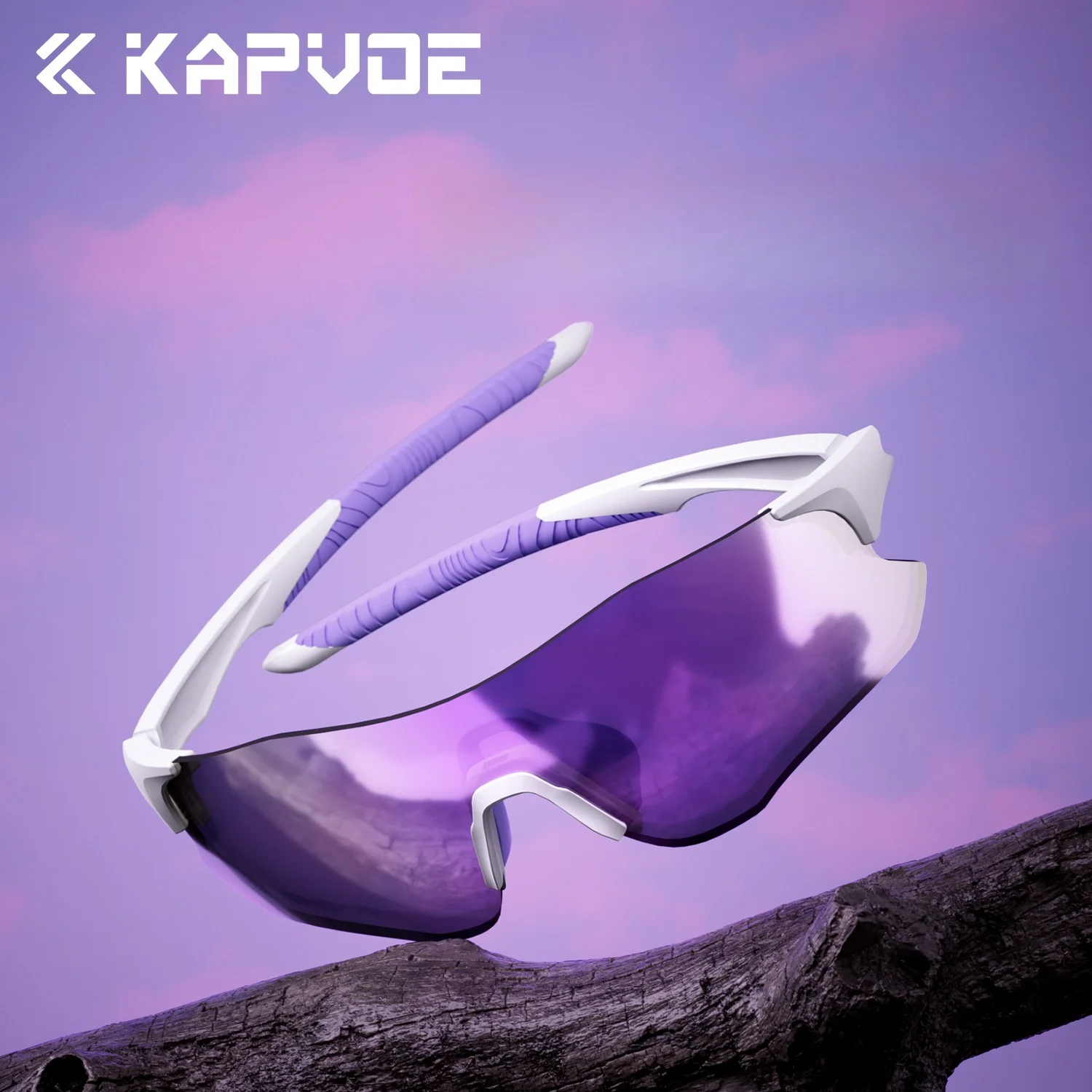 

Kapvoe фотохромные солнцезащитные очки для бега фиолетовые спортивные очки для спорта на открытом воздухе, марафона, велосипедные очки, очки для горного велосипеда