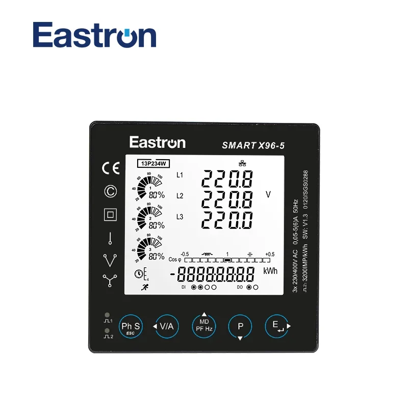 Smart X96-5A-2B MID Three Phase Panel Multi-function Energy Meter voltmeter electric energy meter kwh meter