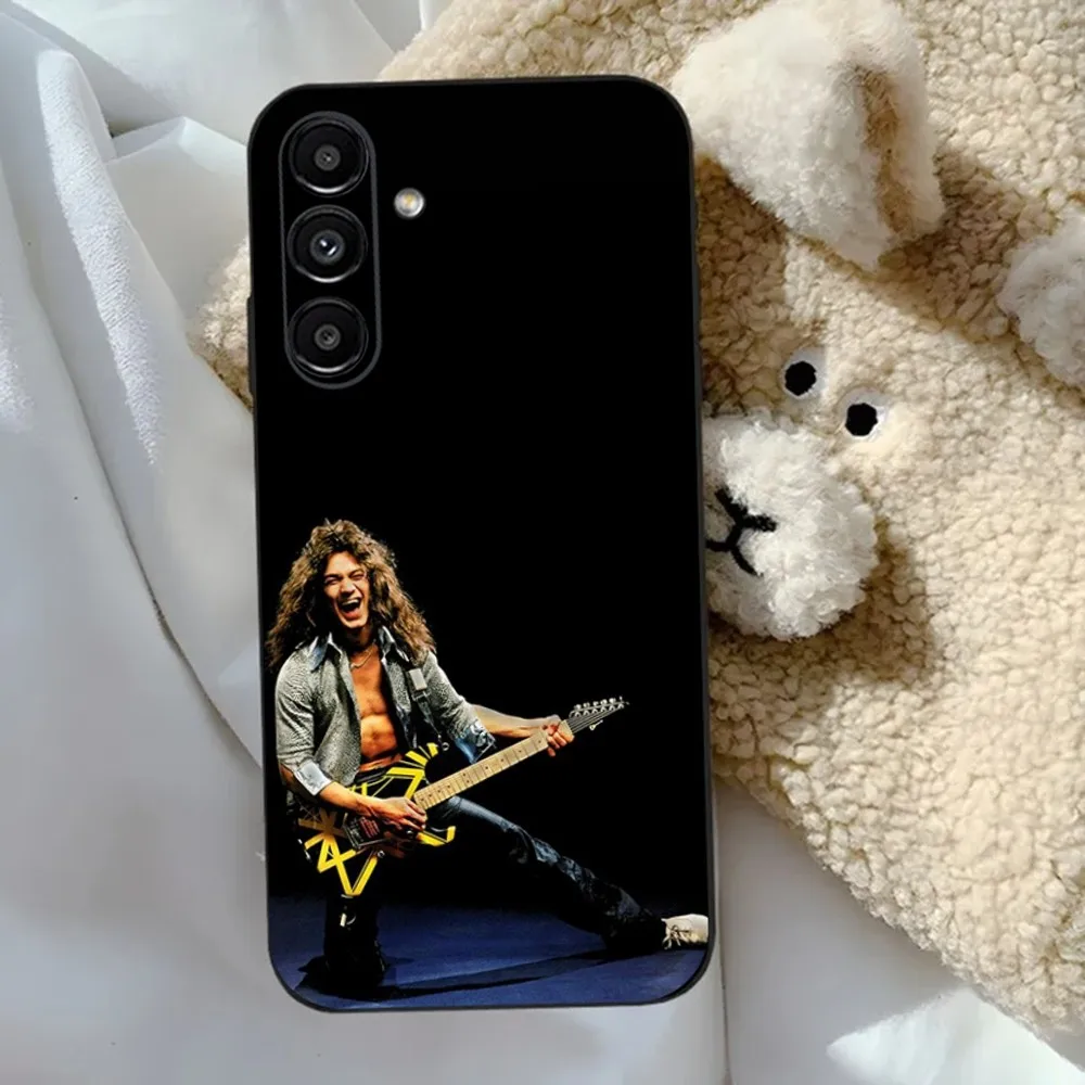 Eddie Van Halen   Phone Case For Samsung S24,23,22,30,21,10,9,Ultra,Plus,Lite,FE,5G Black Soft Case