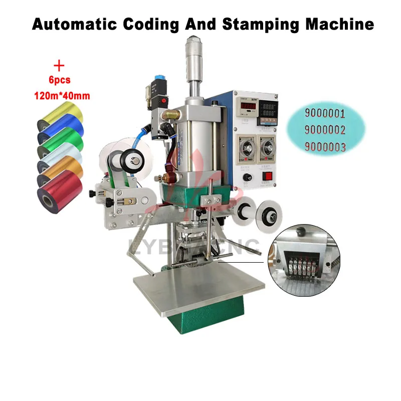 

Автоматическая машина для кодирования и штамповки, машина для кодирования и печати на коже и дереве, 110 В, 220 В опционально