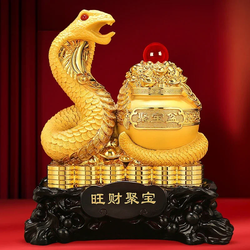 Zodiac snake ornament Wangcai large new birthday gift living room office decoration gift