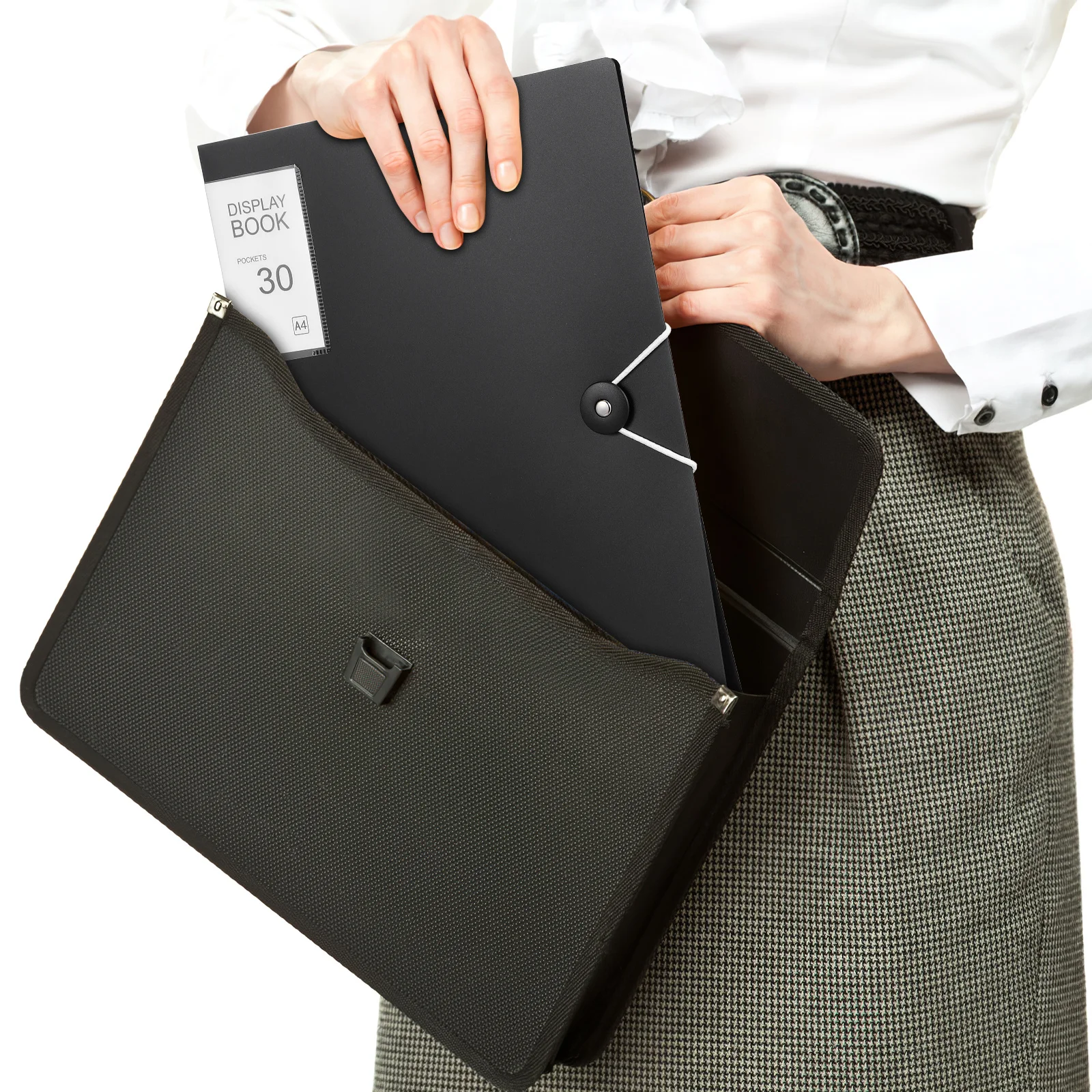 5 قطع من مجلد العرض بأكمام شفافة، منظم مستندات ذو سعة كبيرة، كتاب عرض لمجلدات محفظة مكتب المدرسة #2