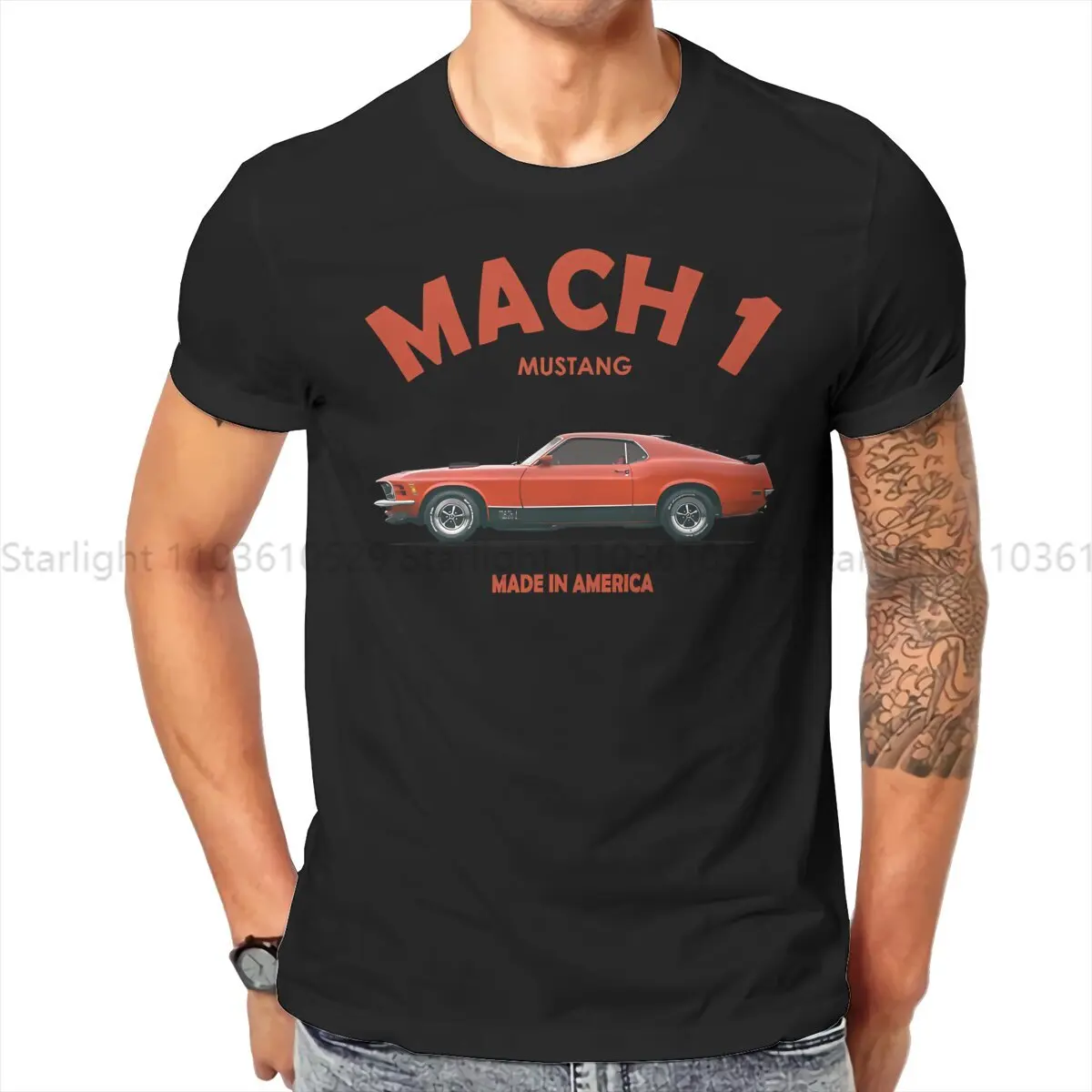 

Mustang Car Newest TShirt for Men The Mach 1 Round Collar T Shirt Distinctive Gift Tops