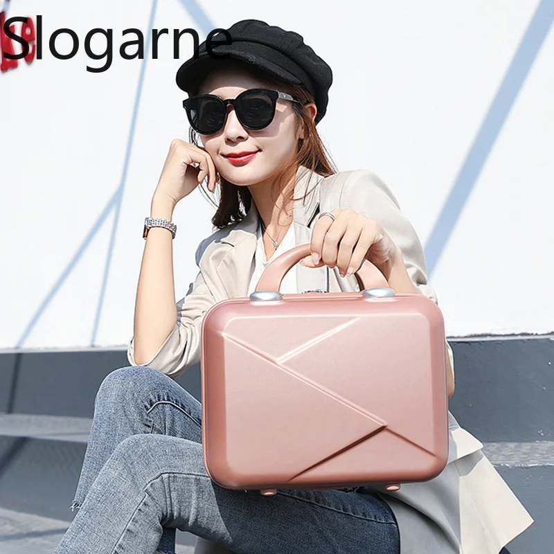 New 14 Inch Cosmetic Box Women Fashion Suitcase Portable Storage Box Unisex Mini Travel Suitcase Portable Luggages Bags Gifts