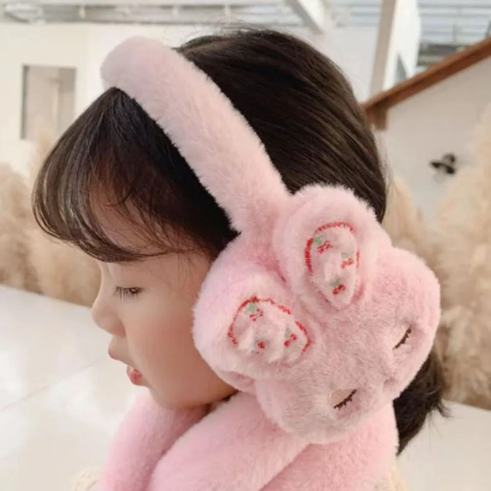 

Cute Warm Children's Earmuff Cartoon Kids Thickening Plush Cold Resistant Girl's Ear Protector Soft and Skin Friendly Windproof