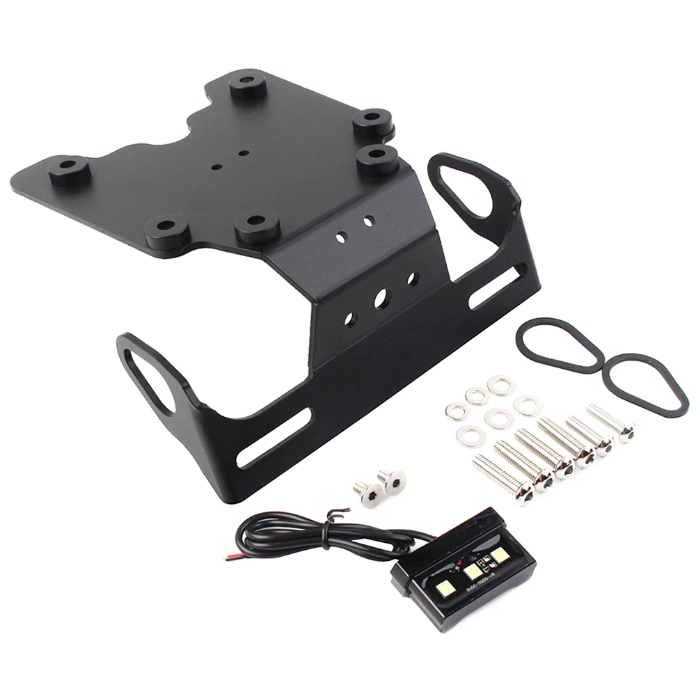 Suporte da placa da motocicleta, cauda Tidy Fender, suporte numérico, se ajustável para Yamaha Tenere 700, Rally T700, XTZ700, T7, XTZ690, 2019-2023