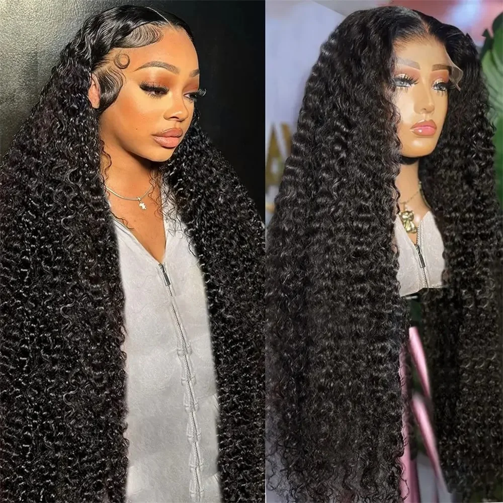 Transparent Deep Wave Frontal Wig 13x4 13x6 Curly Lace Front Human Hair Wigs For Women Wet And Wavy 4x4 Lace Closure Wig On Sale