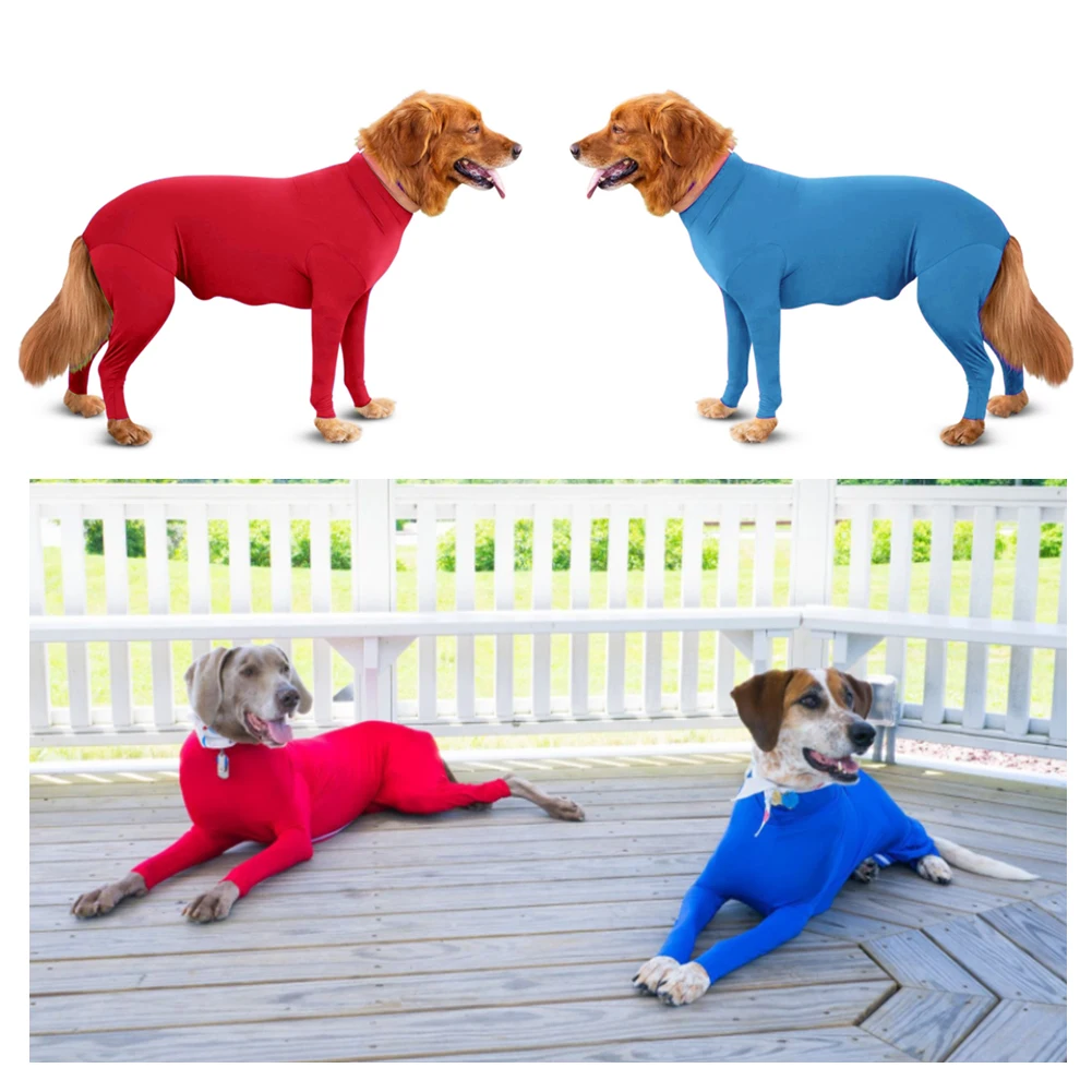 Big Dog Pajamas Stretch Pet Jumpsuit Winter Pet Clothes Warm Tight-fitting Dog Cloth Medium and Large Dog Suit Labrador Doberman