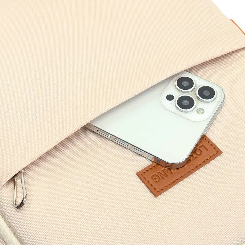 Ins Solid Color Simple Backpack Women Large Capacity MacBook Air Pro 13 14 Inch Laptop Bag Shockproof Portable Student Briefcase