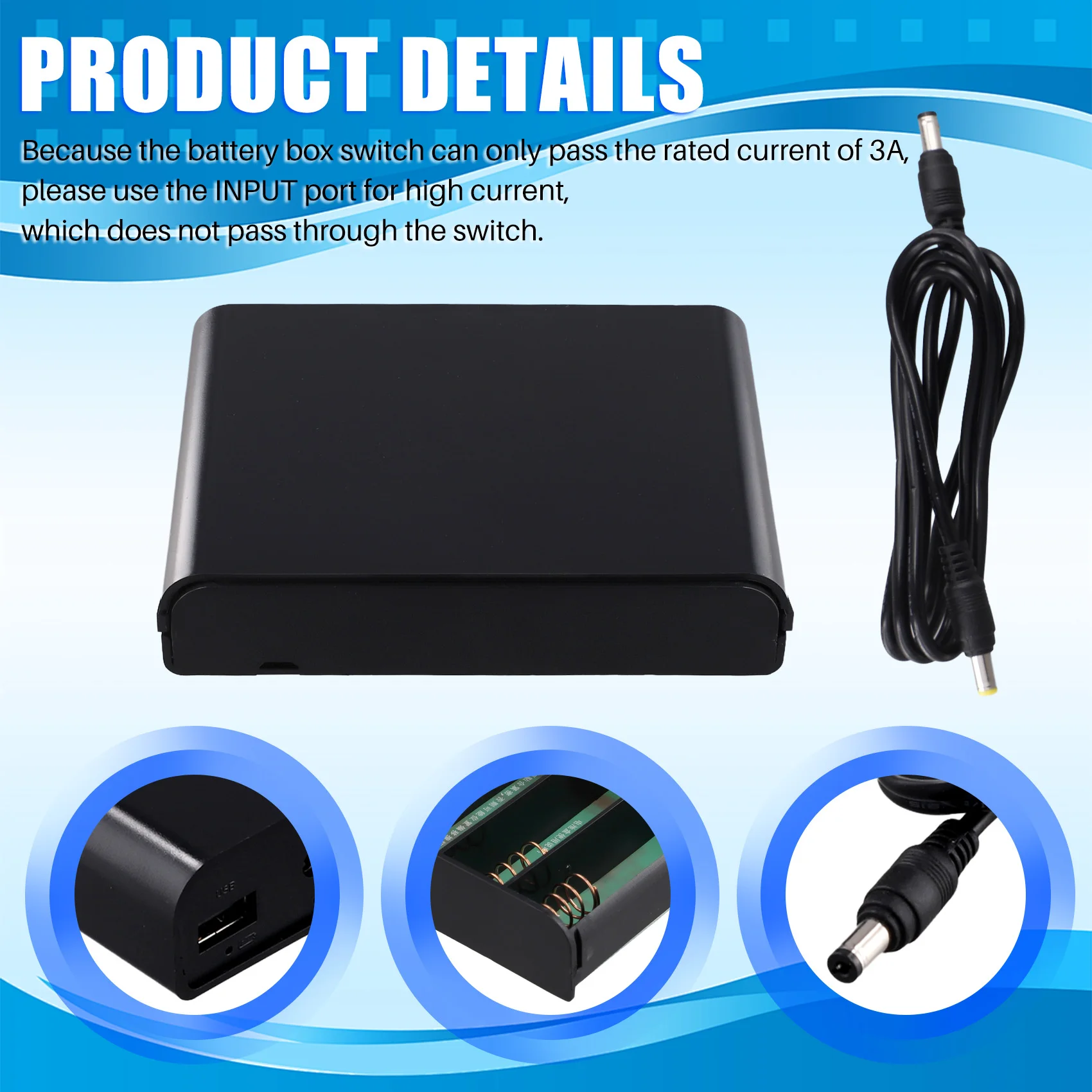 

AA19 6 Power 18650 Lithium Battery Box 3-String 2-Parallel Combination Diy12v High-Power Welding-Free Kit