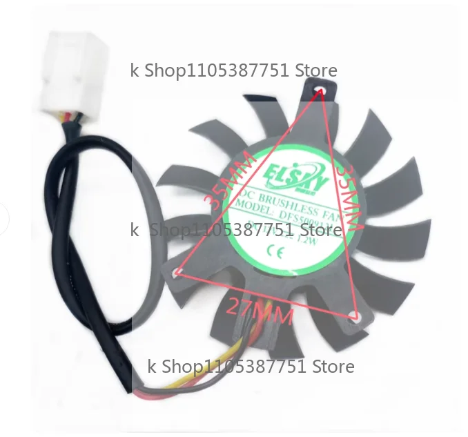 New CPU Fan for DFS500912L DFS500912M Hole Spacing 35 35 27MM Router Industrial Computer Cooling Fan 12V kk+